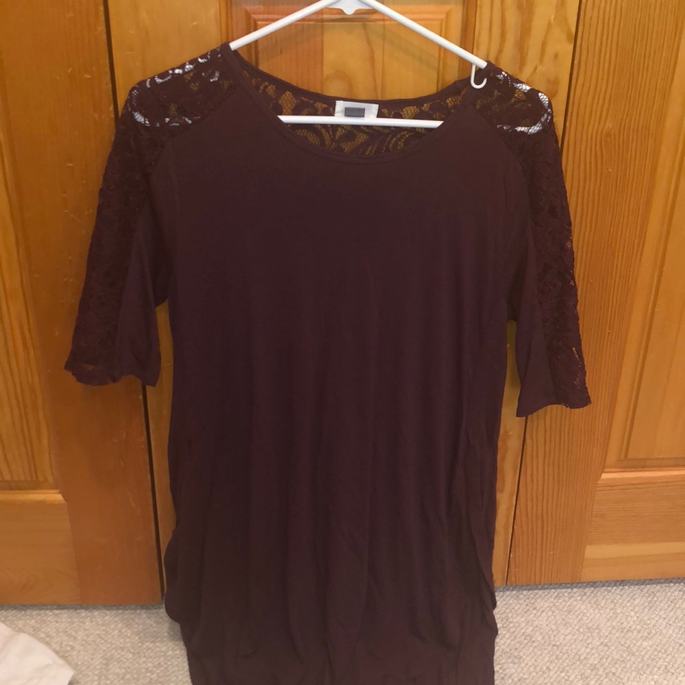 Plum half sleeved shirt